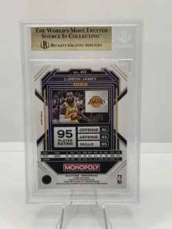 2022-23 Panini Prizm Monopoly LeBron James #40 True Gold Prizm 10/49 BGS 9.5 - Image 2