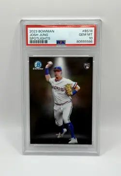 2023 Bowman - Bowman Spotlights Josh Jung #BS-18 (RC) PSA 10 GEM MINT - Image 1