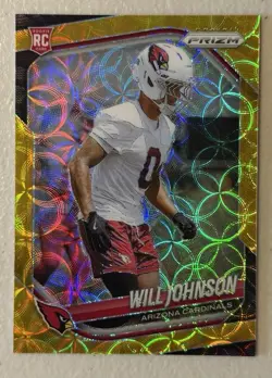 2025 Panini Prizm Will Johnson RC #370 Gold Circle Prizm #/10 - Image 1