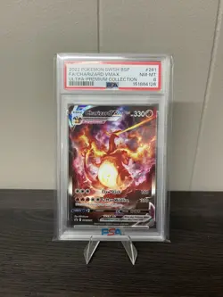 Miscut PSA 8 (MC)2022 Pokemon Charizard VMAX SWSH261 Sword& Shield Promo Holo FA - Image 1