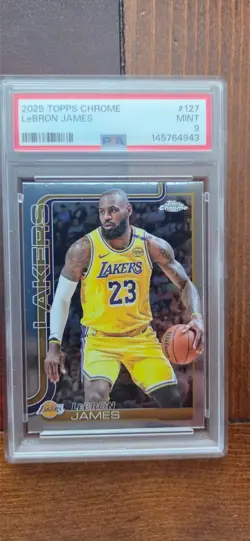Lebron James 2025 Topps Chrome #127 PSA 9 Los Angeles Lakers - Image 1
