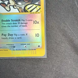 2002 Pokemon Expedition MEOWTH Reverse Holo #121/165 - Image 4