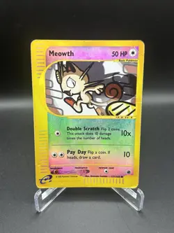 2002 Pokemon Expedition Meowth Reverse Holo HP #121/165 - Image 1