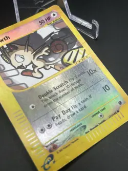 2002 Pokemon Expedition Meowth Reverse Holo HP #121/165 - Image 2