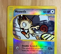 Pokemon Expedition Meowth Reverse Holo 121/165 2002 Vintage LP - Image 2