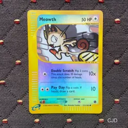 Meowth Reverse Holo Expedition Base Set 121/165 e-Reader Pokemon TCG WotC LP/MP - Image 1