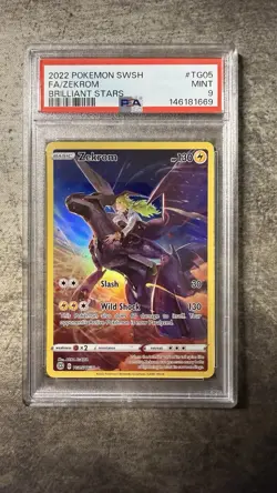 ZEKROM 2022 POKEMON SWORD & SHIELD BRILLIANT STARS #TG05 FULL ART PSA 9 - Image 1