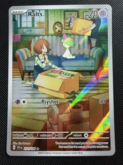 Pokemon TCG Ralts 211/198 SV01 Scarlet & Violet Illustration Rare Holo Eng - Image 1