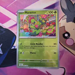 Black Bolt Maractus (BLK) 008/086 Master Ball Holo Nm/M Pokemon TCG SV: - Image 1