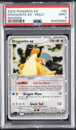 2003 POKEMON EX DRAGON #90 DRAGONITE EX-HOLO PSA 9 - Image 1