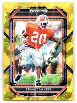 2023 Panini Prizm Draft Picks #11 Brian Dawkins Prizms Gold Ice - Image 1