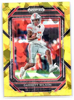 2023 Panini Prizm Draft Picks #41 Garrett Wilson Prizms Gold Ice - Image 1