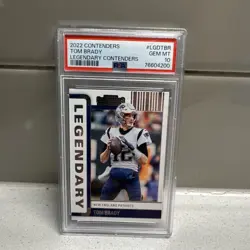 Panini 2022 Contenders Tom Brady Legendary Contenders LGD-TBR PSA 10 Patriots - Image 1