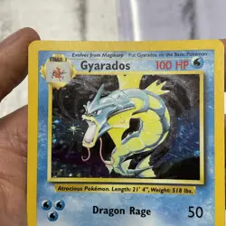Pokemon Gyarados Holo Rare Base Set Unlimited 6/102 WOTC Vintage LP Card TCG Vtg - Image 3