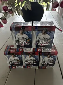 2026 TOPPS CHROME BASEBALL BLASTER MLB Brand New Sealed FIVE (5) In Hand!! - Image 1