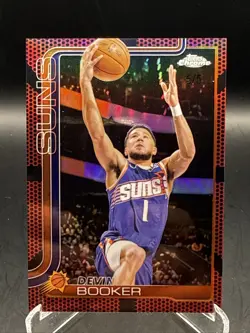 2025-26 Topps Chrome Devin Booker Red Basketball Refractor /5 - Image 1