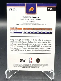 2025-26 Topps Chrome Devin Booker Red Basketball Refractor /5 - Image 2