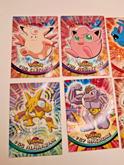 Vintage Topps Pokemon Lot of 8 Alakazam Cubone Electabuzz Jigglypuff TV Animated - Image 3