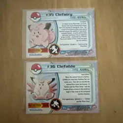 Clefairy #35 Clefable #36 151 Original Topps Pokemon Vintage Lot Cards 1999 set - Image 2