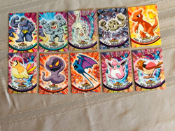 Lot (10) Vintage 1999 Topps Pokemon Series 1 TV Animation Cards - Image 1