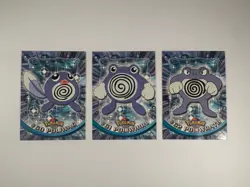Pokemon Topps Poliwag #60 Poliwhirl #61 Poliwrath #62 Card Lot Vintage - Image 1