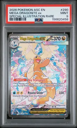 MEGA DRAGONITE EX Ascended Heroes Special Illustration Rare #290 PSA 9 Pokemon - Image 1