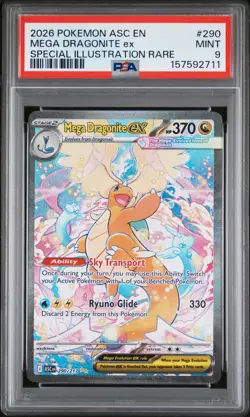 2026 POKEMON ASC EN-ASCENDED HEROES #290 MEGA DRAGONITE EX PSA 9 - Image 1