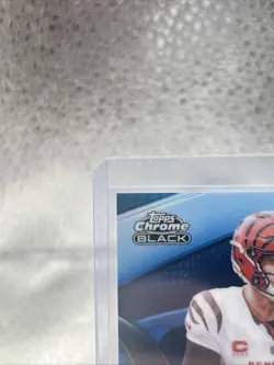 2025 Topps Chrome Black Joe Burrow #23 Blue Wave Refractor /150 Bengals - Image 3