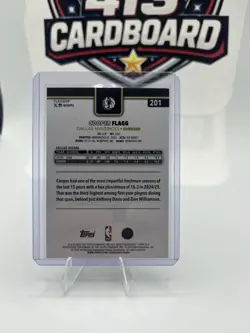 2025-26 Topps Cooper Flagg RC Black Friday Blackout Parallel - Image 2