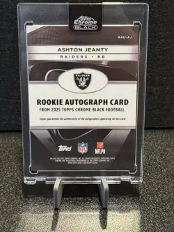 Topps Chrome Black Ashton Jeanty 2025 RC Auto RAU-AJ /75 Purple Mini-Diamonds - Image 2