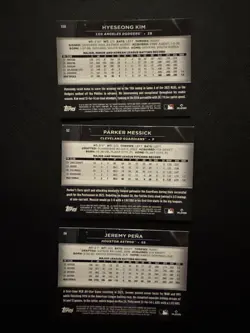 2026 Topps Chrome Black 9 Card Base Lot Same Box - Kim, Jobe, Verlander, Marte - Image 3