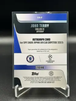 2025 Topps Chrome Sapphire UEFA Club Competitions John Terry Black Auto /10 - Image 2