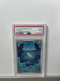 Pokemon TCG Tynamo Black Bolt Illustration Rare Holo Card 113/086 PSA 9 Mint - Image 1