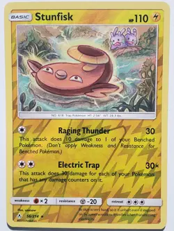 REVERSE HOLO Stunfisk 56/214 LP / VLP - RARE Unbroken Bonds Pokemon Card sowsow - Image 2