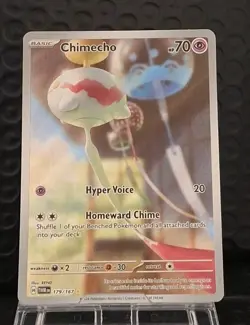 Chimecho 179/167 Illustration Rare Twilight Masquerade Pokemon Card TCG - Image 1
