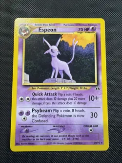 Pokemon WOTC Espeon Neo Discovery 20/75 TCG Unlimited Rare LP+ - Image 1