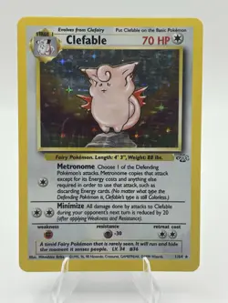 Pokemon TCG Clefable 1/64 Jungle Set Holo Rare VTG WOTC 1999 LP A122 - Image 1