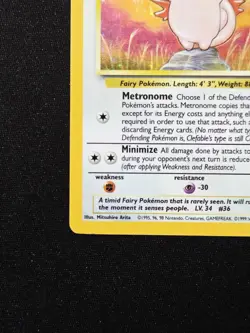 Clefable 1/64 Holo Rare Pokemon Jungle WotC 1999 Wizards Of The Coast TCG - Image 5