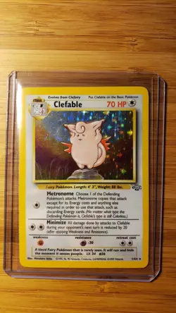 Pokemon TCG Clefable Jungle 1/64 Holo Unlimited Holo Rare - Image 1