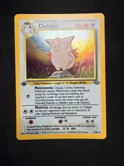 1st Edition Clefable 1/64 Jungle 1999 Holo Rare WOTC Pokemon Card TCG - Image 1