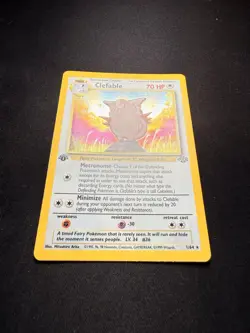 1st Edition Clefable 1/64 Jungle 1999 Holo Rare WOTC Pokemon Card TCG - Image 2