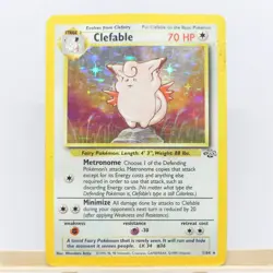 Clefable 1/64 Pokemon Card TCG Jungle Unlimited Rare Holo HP - Image 3