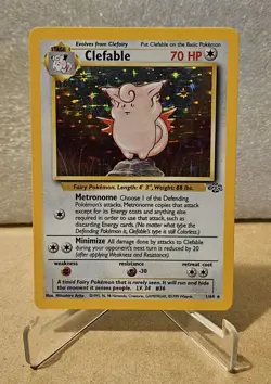 Pokemon TCG Clefable Jungle 1/64 Holo Unlimited Holo Rare LP - Image 1