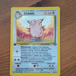 Pokemon TCG Jungle Clefable 1/64 Holo Rare 1st Ed English 1999 70 HP WotC - Image 1