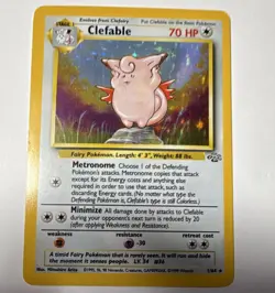 Wizards of the Coast Pokemon TCG Clefable Jungle 1/64 Holo Rare - Image 1