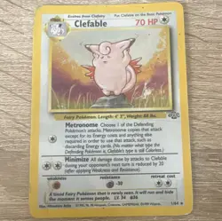 Wizards of the Coast Pokemon TCG Clefable 1/64 Jungle Holo Rare 1999 70 HP - Image 1