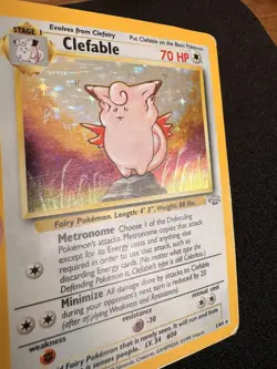 Pokemon TCG Clefable 1/64 Holo Rare Jungle Card WOTC 1999 MP Condition - Image 2
