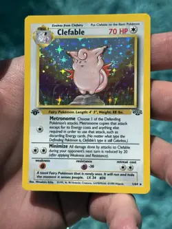 The Pokemon Company Pokemon TCG Clefable 1/64 Jungle 1st Ed Holo Rare 70 HP EN - Image 1
