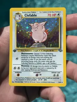 The Pokemon Company Pokemon TCG Clefable 1/64 Jungle 1st Ed Holo Rare 70 HP EN - Image 2