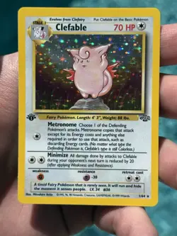 The Pokemon Company Pokemon TCG Clefable 1/64 Jungle 1st Ed Holo Rare 70 HP EN - Image 3